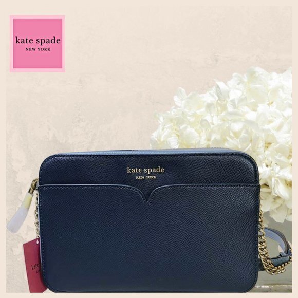 NWT KATE SPADE Wednesday Camera Style Bag Blue Color Block - Picture 1 of 15
